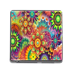 Mandalas Colorful Abstract Ornamental Memory Card Reader (square 5 Slot) by artworkshop