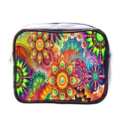 Mandalas Colorful Abstract Ornamental Mini Toiletries Bag (one Side) by artworkshop