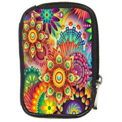 Mandalas Colorful Abstract Ornamental Compact Camera Leather Case by artworkshop