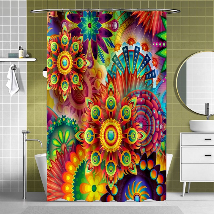 Mandalas Colorful Abstract Ornamental Shower Curtain 48  x 72  (Small) 