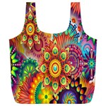 Mandalas Colorful Abstract Ornamental Full Print Recycle Bag (XL) Front