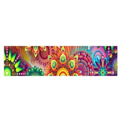 Mandalas Colorful Abstract Ornamental Oblong Satin Scarf (16  X 60 ) by artworkshop