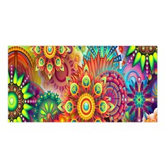 Mandalas Colorful Abstract Ornamental Satin Shawl 45  X 80  by artworkshop