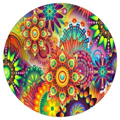 Mandalas Colorful Abstract Ornamental Round Trivet