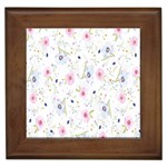 Pattern Flowers Framed Tile Front