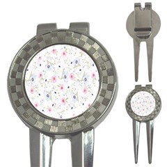 Pattern Flowers 3-in-1 Golf Divots by artworkshop