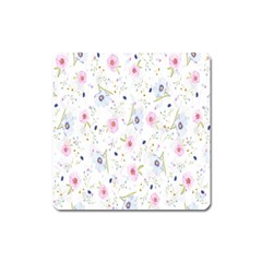 Pattern Flowers Square Magnet by artworkshop