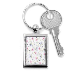 Pattern Flowers Key Chain (rectangle) by artworkshop