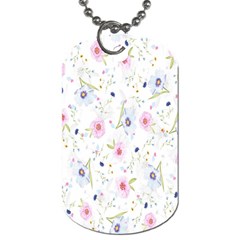 Pattern Flowers Dog Tag (one Side) by artworkshop