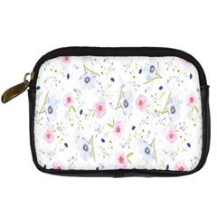 Pattern Flowers Digital Camera Leather Case by artworkshop