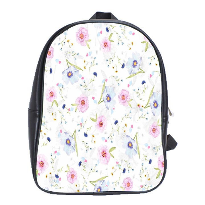 Pattern Flowers School Bag (Large)