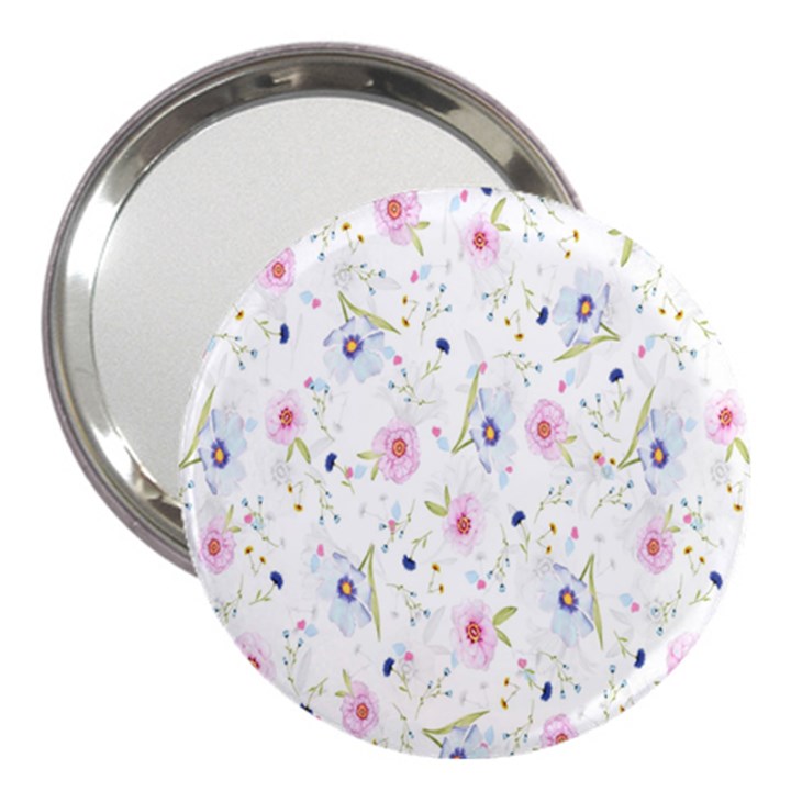 Pattern Flowers 3  Handbag Mirrors