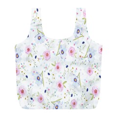 Pattern Flowers Full Print Recycle Bag (l) by artworkshop