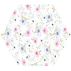 Pattern Flowers Wooden Puzzle Hexagon by artworkshop