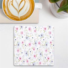 Pattern Flowers Uv Print Square Tile Coaster 