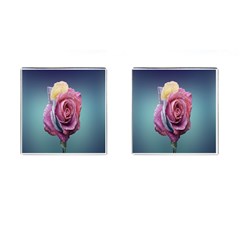 Rose Flower Love Romance Beautiful Cufflinks (square) by artworkshop