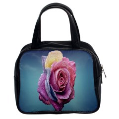 Rose Flower Love Romance Beautiful Classic Handbag (two Sides) by artworkshop