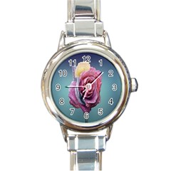 Rose Flower Love Romance Beautiful Round Italian Charm Watch by artworkshop