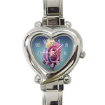 Rose Flower Love Romance Beautiful Heart Italian Charm Watch Front