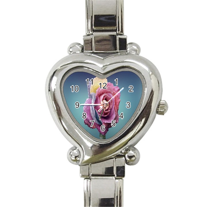 Rose Flower Love Romance Beautiful Heart Italian Charm Watch