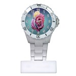 Rose Flower Love Romance Beautiful Plastic Nurses Watch Front