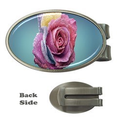 Rose Flower Love Romance Beautiful Money Clips (oval)  by artworkshop