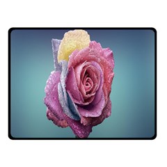 Rose Flower Love Romance Beautiful Double Sided Fleece Blanket (small)  by artworkshop