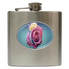 Rose Flower Love Romance Beautiful Hip Flask (6 Oz) by artworkshop