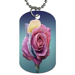 Rose Flower Love Romance Beautiful Dog Tag (two Sides) by artworkshop