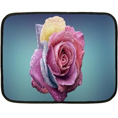 Rose Flower Love Romance Beautiful Fleece Blanket (mini) by artworkshop