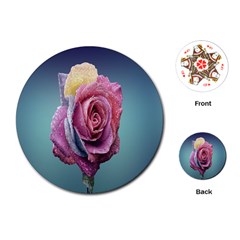 Rose Flower Love Romance Beautiful Playing Cards Single Design (round) by artworkshop