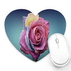 Rose Flower Love Romance Beautiful Heart Mousepads by artworkshop