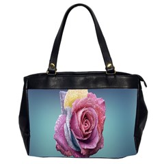 Rose Flower Love Romance Beautiful Oversize Office Handbag (2 Sides) by artworkshop