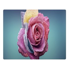 Rose Flower Love Romance Beautiful Double Sided Flano Blanket (large)  by artworkshop