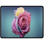 Rose Flower Love Romance Beautiful Fleece Blanket (Large)  80 x60  Blanket Front