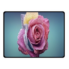 Rose Flower Love Romance Beautiful Fleece Blanket (small) by artworkshop