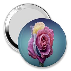 Rose Flower Love Romance Beautiful 3  Handbag Mirrors by artworkshop