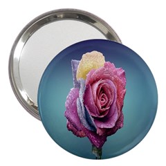 Rose Flower Love Romance Beautiful 3  Handbag Mirrors by artworkshop