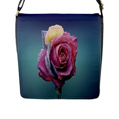 Rose Flower Love Romance Beautiful Flap Closure Messenger Bag (l) by artworkshop