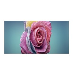 Rose Flower Love Romance Beautiful Satin Wrap 35  X 70  by artworkshop