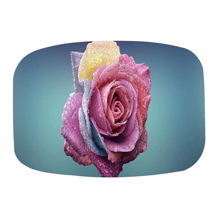 Rose Flower Love Romance Beautiful Mini Square Pill Box