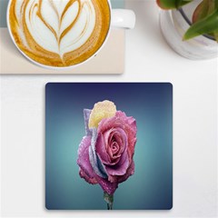 Rose Flower Love Romance Beautiful Uv Print Square Tile Coaster  by artworkshop