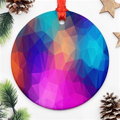 Triangles Polygon Color Ornament (round) by artworkshop