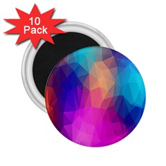 Triangles Polygon Color 2 25  Magnets (10 Pack)  by artworkshop