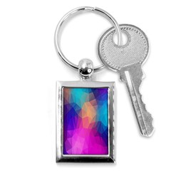 Triangles Polygon Color Key Chain (rectangle) by artworkshop