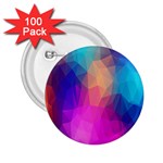 Triangles Polygon Color 2.25  Buttons (100 pack)  Front