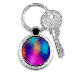 Triangles Polygon Color Key Chain (round) by artworkshop