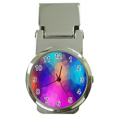 Triangles Polygon Color Money Clip Watches by artworkshop