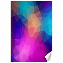 Triangles Polygon Color Canvas 12  X 18  by artworkshop