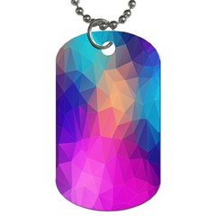 Triangles Polygon Color Dog Tag (one Side) by artworkshop